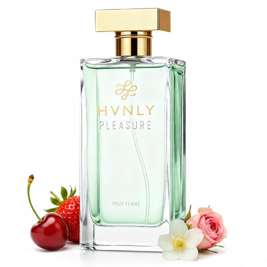 HVNLY Pleasure EDP | Perfume For Women | An Ideal Gift | Long Lasting Premium Fruity Floral Fragrance | Cherry, Strawberry,Patchouli | Best For Night Out & Casual Wear | 1.0 fl.oz