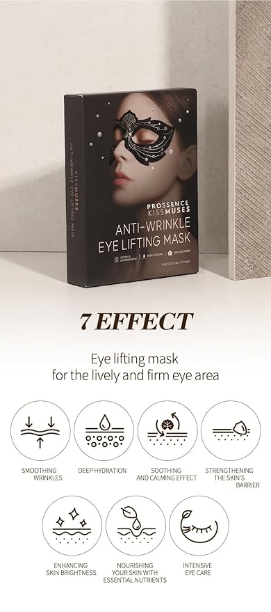 X Prossence Eye Lifting Mask – 7 Pack (8 mL Each) | Firming & Revitalizing Under Eye Treatment for Puffiness, Fine Lines & Dark Circles | Peptides + Fig Extract