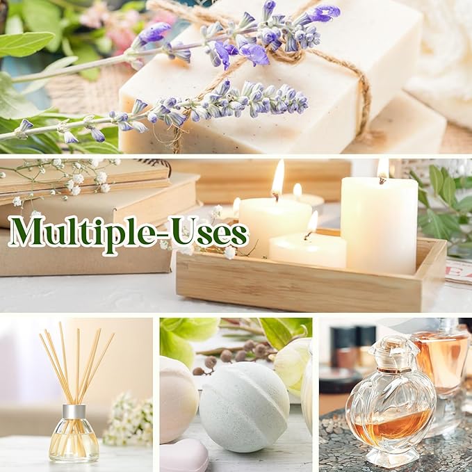 Essential Oils Set - 12 Pcs Aromatherapy Essential Oil Kit for Diffuser, Humidifier, Aromatherapy, Massage, Soap, Candle Making (5mL)