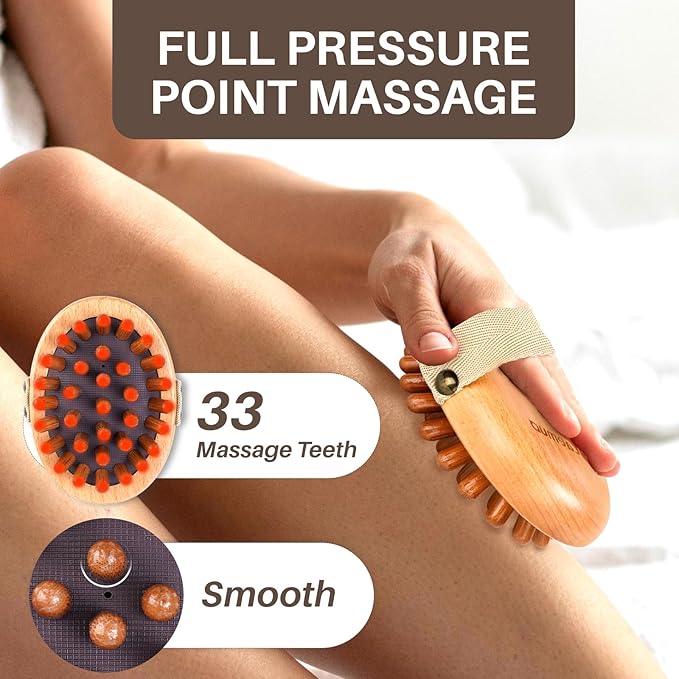 Wood Therapy Massage Tools for Belly Fat,Wooden Massage Body Brush for Cellulite Remover, Cellulite Lymphatic Drainage Massager for Body Shaping, Maderoterapia Kit for Muscle Pain Relief
