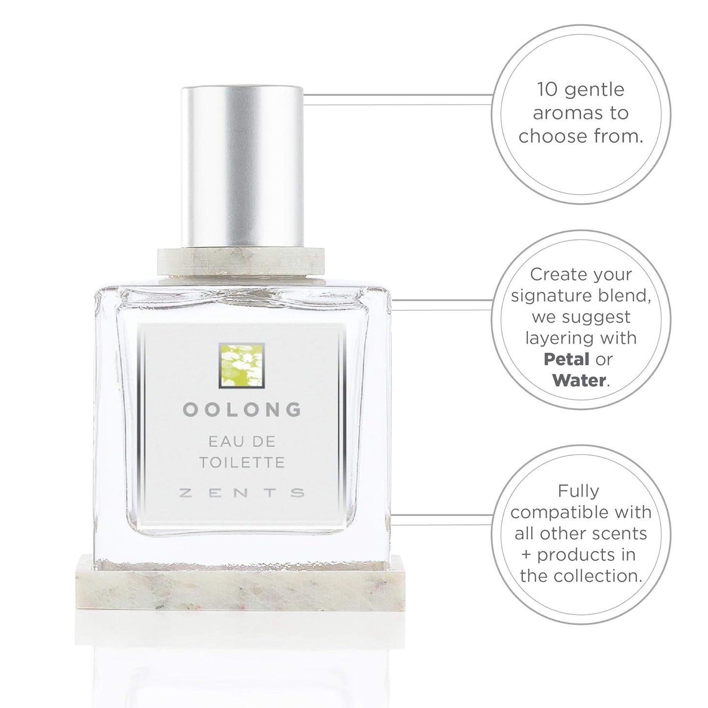 Zents Eau de Parfum (Oolong) for Women & Men | Long-Lasting Clean Fragrance with Lime, Lavender & Oolong Tea | Fresh & Herbal Scent | 1.69 oz