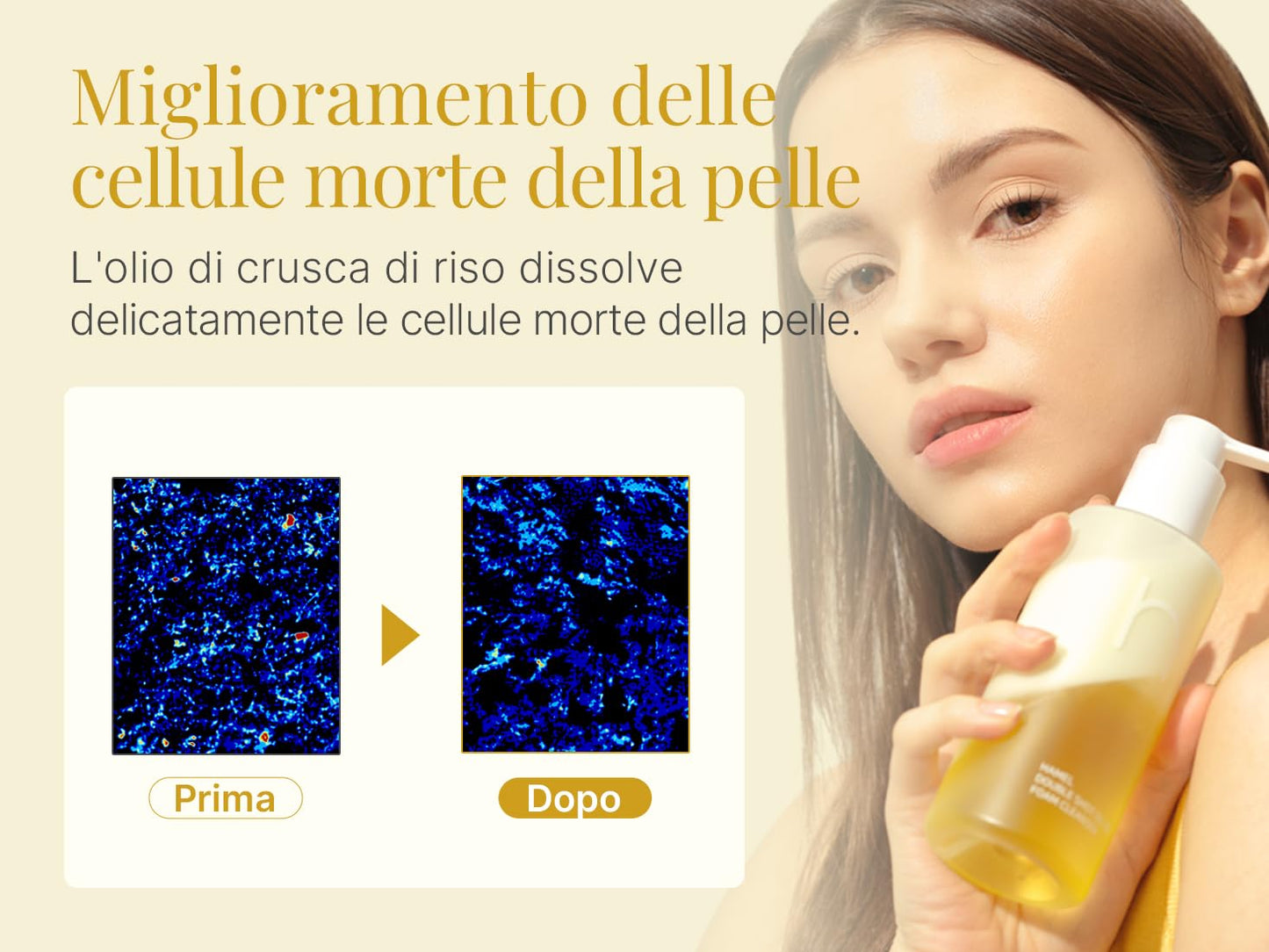 HAMEL Double Shot Oil To Foam Cleanser - Deep Pore Cleansing and Makeup Removal with Jojoba Oils, Lactobacillus and AHA - Skin Irritation Free, Korean Skincare for All Skin Types, 6.76 fl.oz.