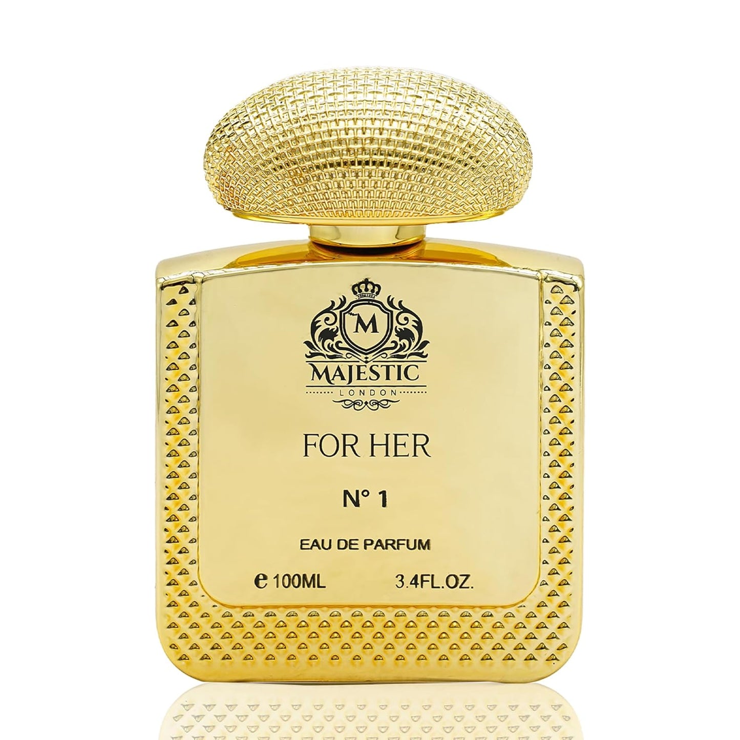 Majestic For Her No1 - Perfumes for Women - Amber Perfume with Peony, Lychee and Freesia - Elegant Floral Fragrance for Women - 3.4 oz.