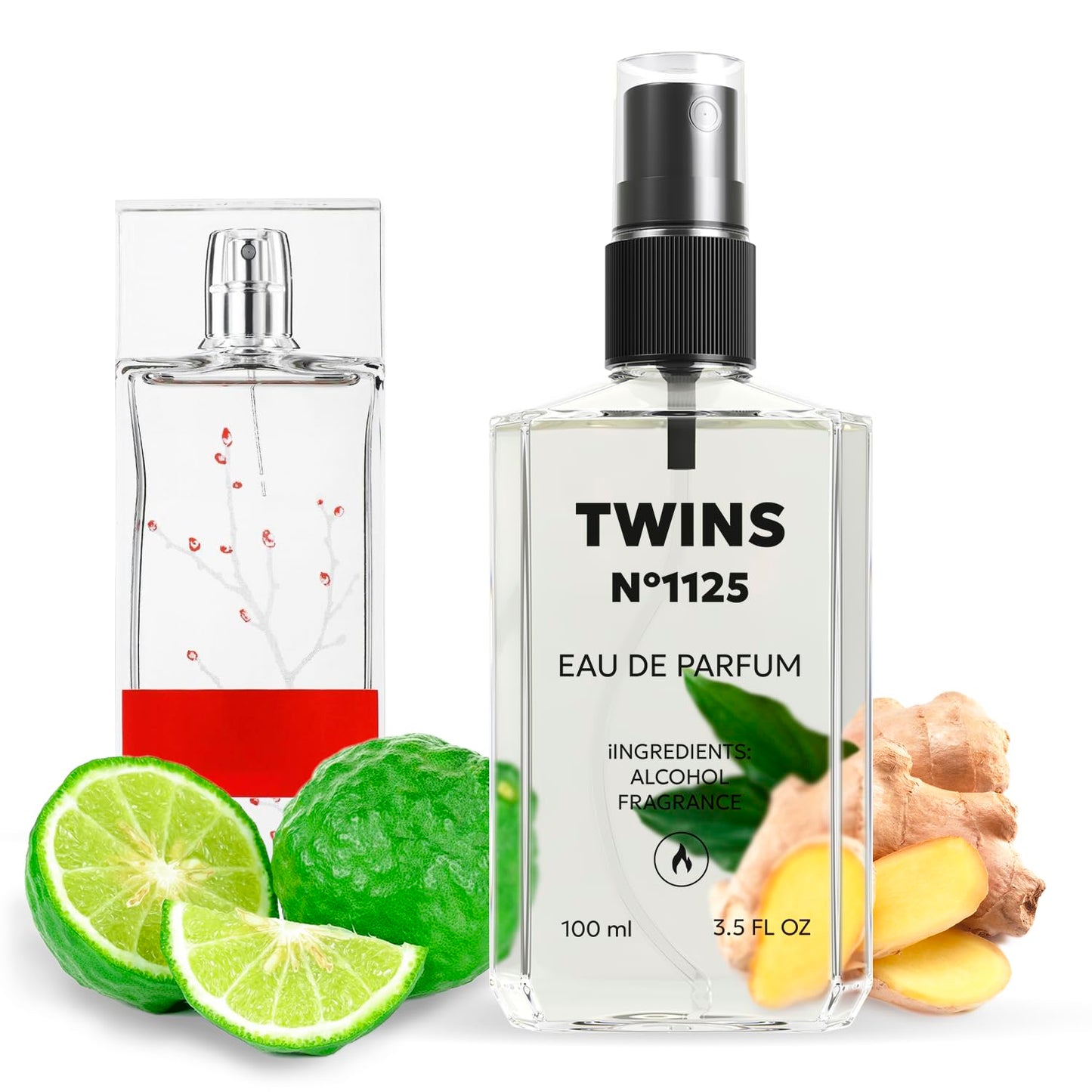 TWINS Impression of In Red | Perfume for Women Eau de Parfum | No.1125 | 3.4 Fl Oz / 100 ml