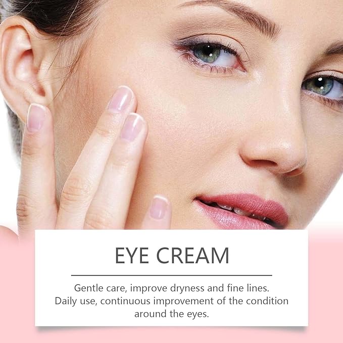 PDRN Pink Peptide Eye Serum Cream, Hydrating & Firming Eye Cream for Dark Circles, Anti-Aging Treatment Reduces Fine Lines, Uneven Skin Tone, Soothing Pink Moisturizer with Peptides, 1.01fl.oz (1)