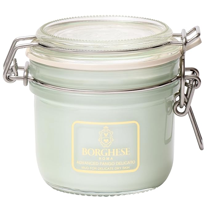 Borghese Advanced Fango Delicato Mud Musk - Hydrating Face Mask with Kaolin Clay, Aloe, Hydrolyzed Collagen & Hyaluronic Acid for Normal & Dry Skin