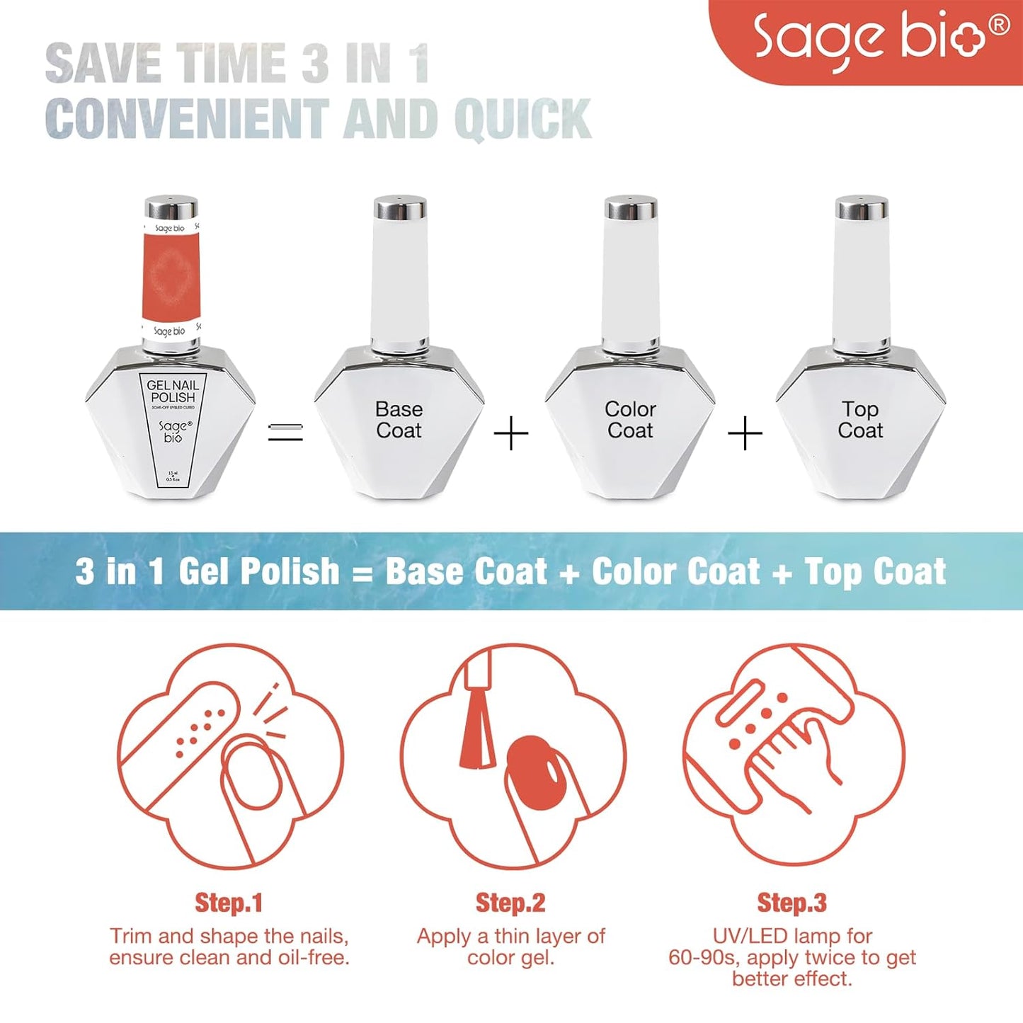 Multifunctional Cat Eye Gel Nail Polish, No Base or Top Coat Required, 15ml, Lasts Up to 4 Weeks, UV/LED Cured, Easy Application, R188