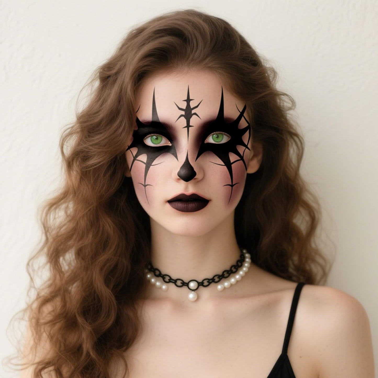 8Pcs Halloween Face Tattoo Stickers, Spooky Face Temporary Tattoos, Temporary Face Tattoos for Women Adults Kids, Makeup Tattoo Sticker,Halloween Face Stickers Art