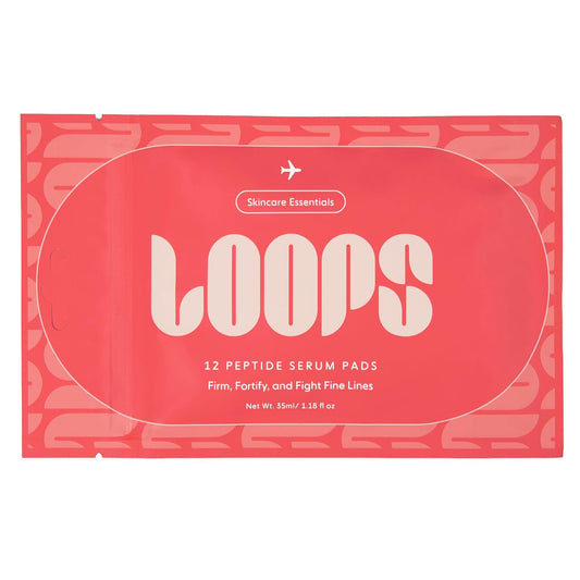 LOOPS Peptide Serum Korean Skincare - Firm, Fortify, and Fight Fine Lines - Anti-Wrinkle and Moisturizing Skin Care - Pre-soaked Veocell Embo Pad - Peptide Complex to Rejuvenate and Prejuvenate Face