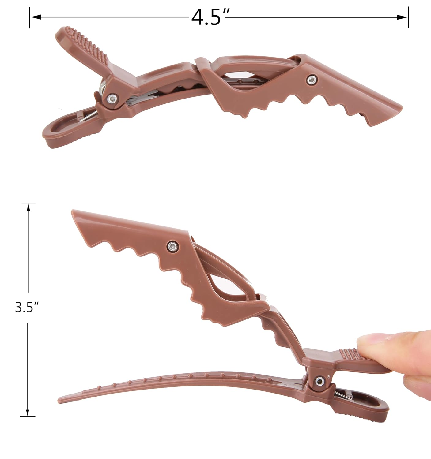 HH&LL Hair Clips for Women – Wide Teeth & Double-Hinged Design – Alligator Styling Sectioning Clips