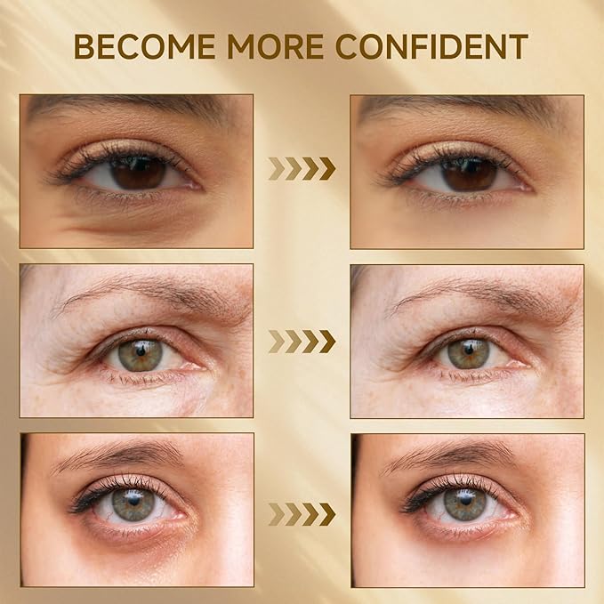 Under Eye Bags and Wrinkles Filler, Under Eye Cream Temporary Instant Visibly Reduces Wrinkles Dark Circles Fine Lines, Eye Tightening and Lifting Cream for Women Men, 30ml, 2 Packs