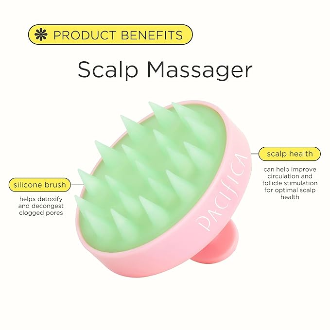 Pacifica Scalp Care Set – Rosemary Mint Daily Scalp Refresher, Detoxifying Serum & Clarifying Scalp Massager for Healthy, Hydrated Scalp, Vegan & Cruelty-Free