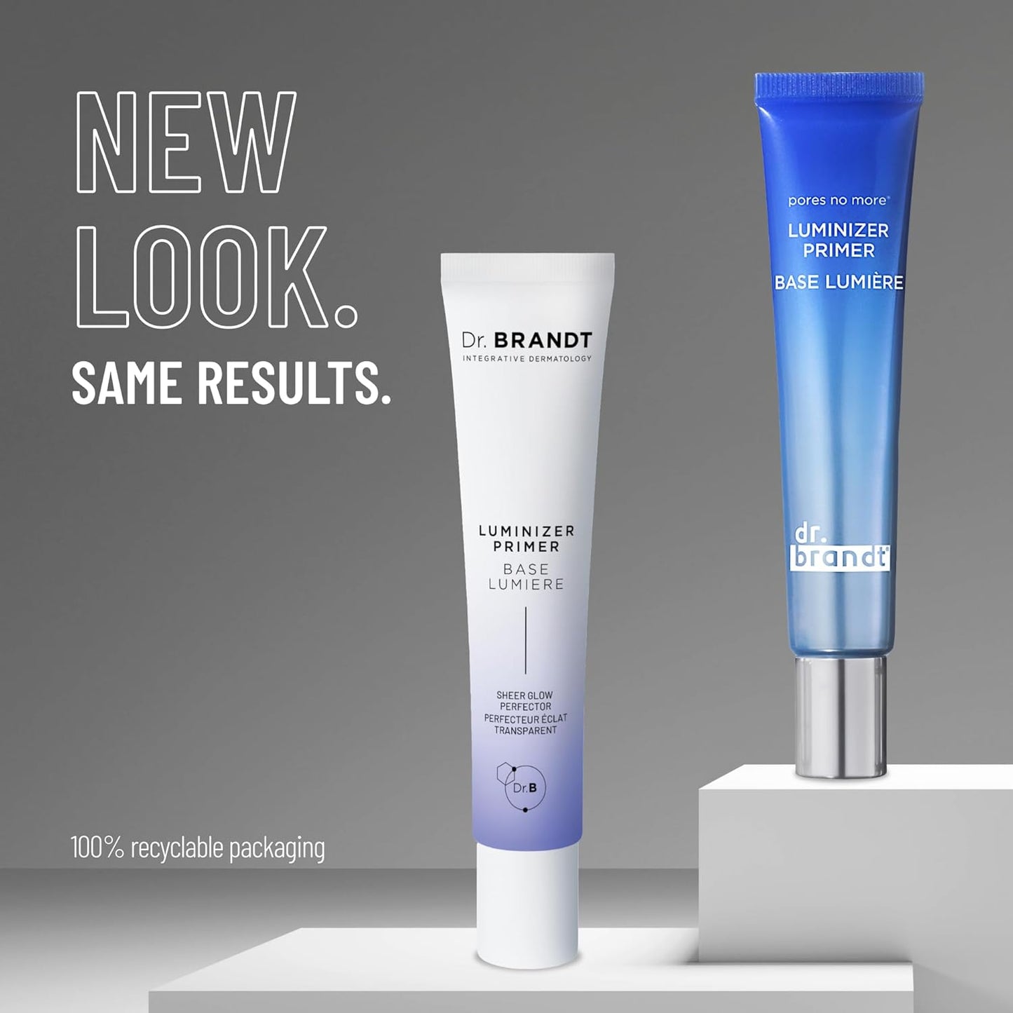 Dr. Brandt Pores No More Luminizer Primer - Blurs the Appearance of Pores & Imperfections, Provides a Smooth Canvas for Foundation + a Glowing, Flawless Complexion - 1 fl oz, Pack of 2