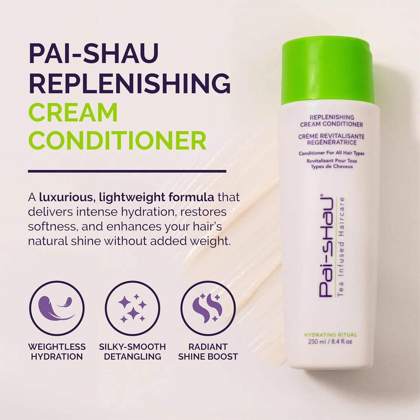 Pai-Shau Replenishing Cream Conditioner - Hydrating Conditioner For All Hair Types - 8.4 Fl Oz