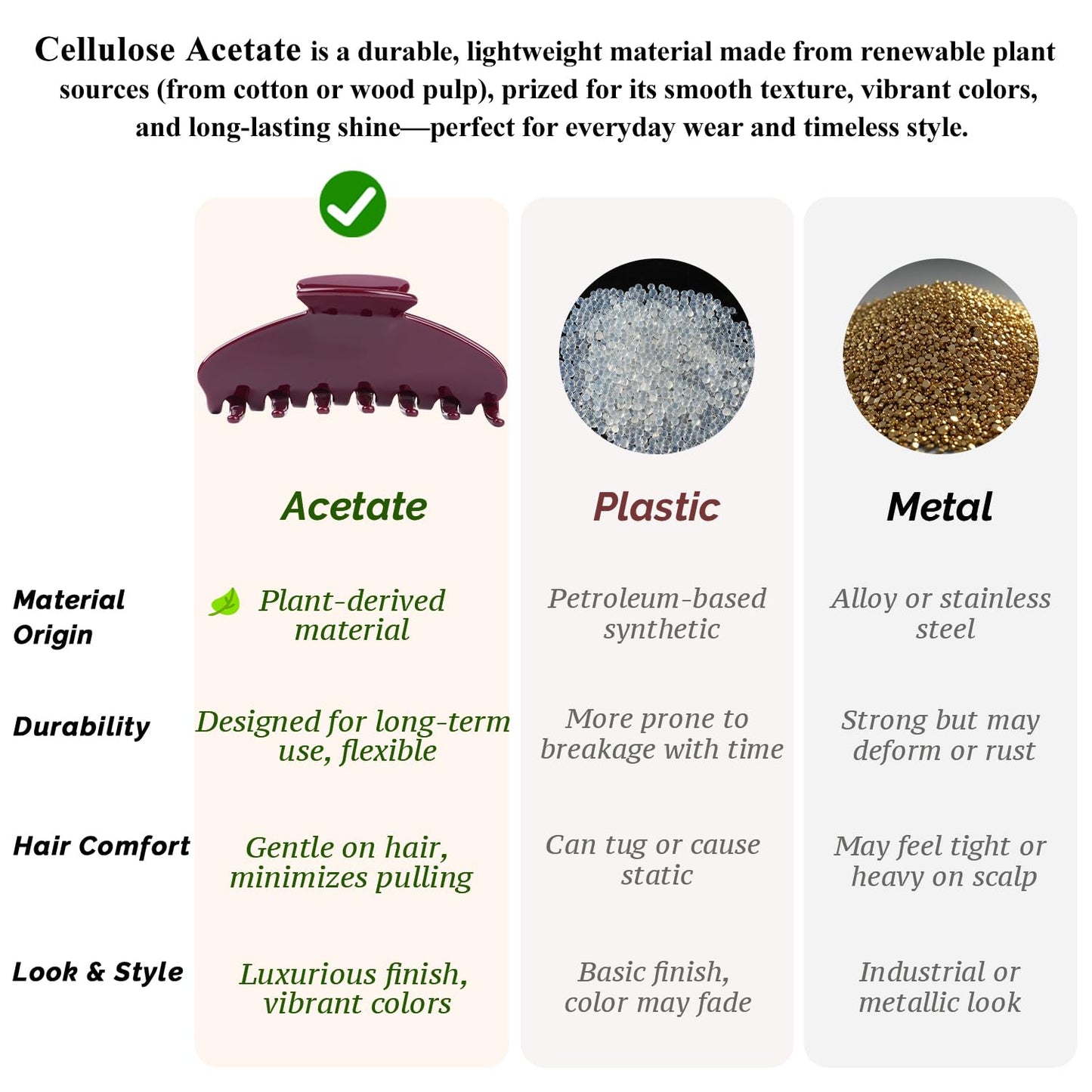 MAORULU Cute Claw Clip for Women – 4'' Large Acetate Hair Clips for Thick Thin Curly Long Hair, Durable Hair Clamps Non-slip Y2K Jaw Clip, Strong Hold, Stylish French Design (Wine Red)