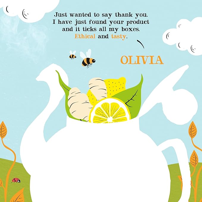 Clipper Tea Lemon & Ginger Teabags – Caffeine Free, USDA Organic, Great Hot or Iced – Aromatic, Natural, Fair & Delicious – 50 Tea Bags