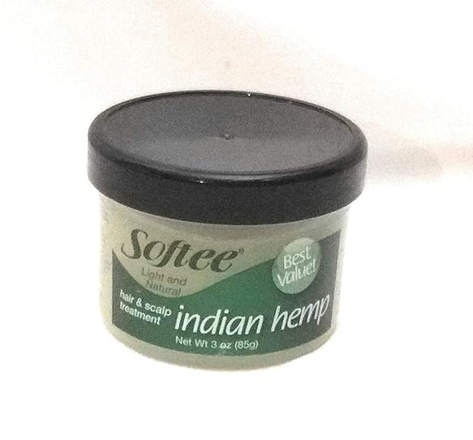 Softee indian hemp hair & scalp treatment 3 ounce, Green, 3 Ounce