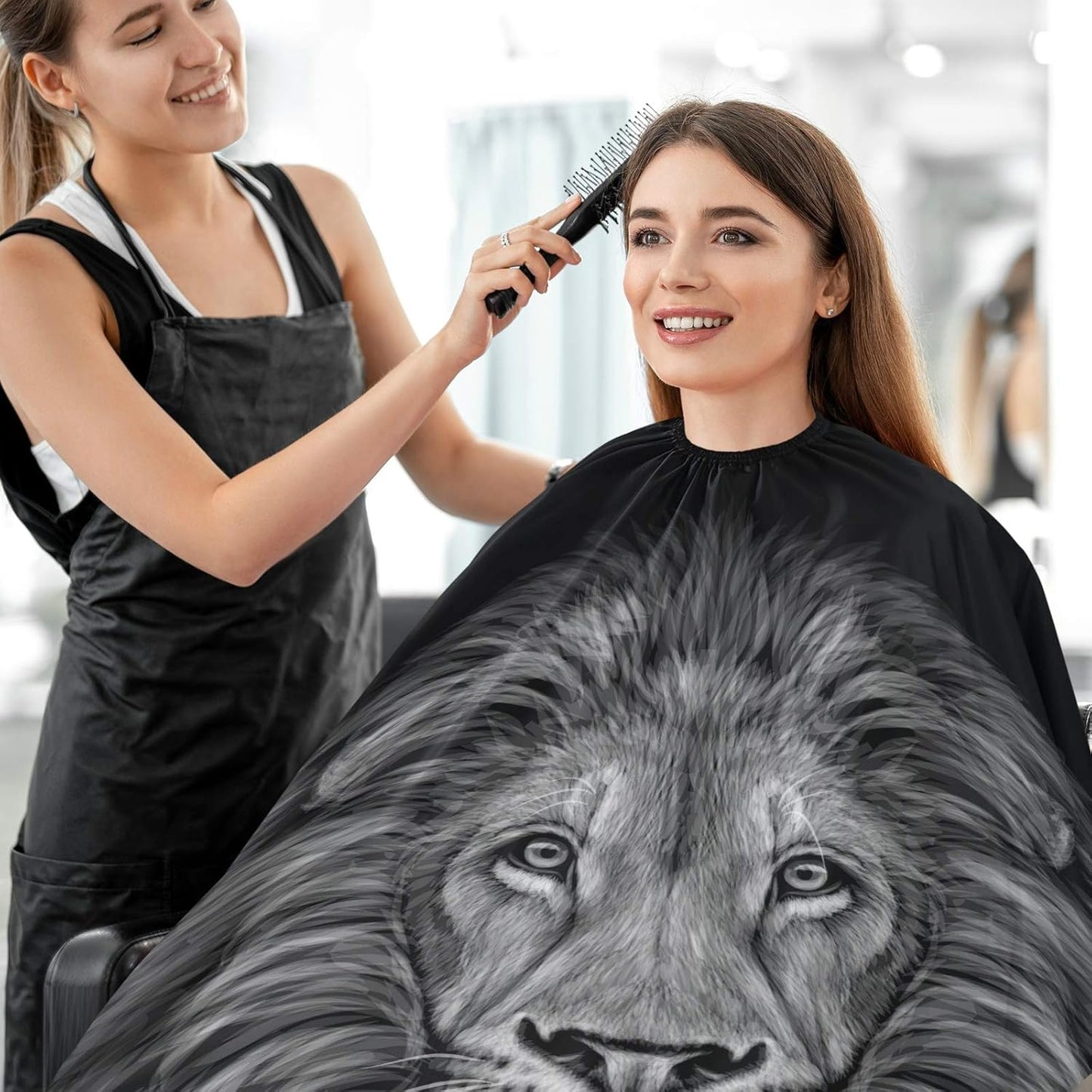 visesunny Professional Barber Cape Polyester Hair Cutting Clippings Catcher Grooming Cape Apron for Shaving Trimming For Men