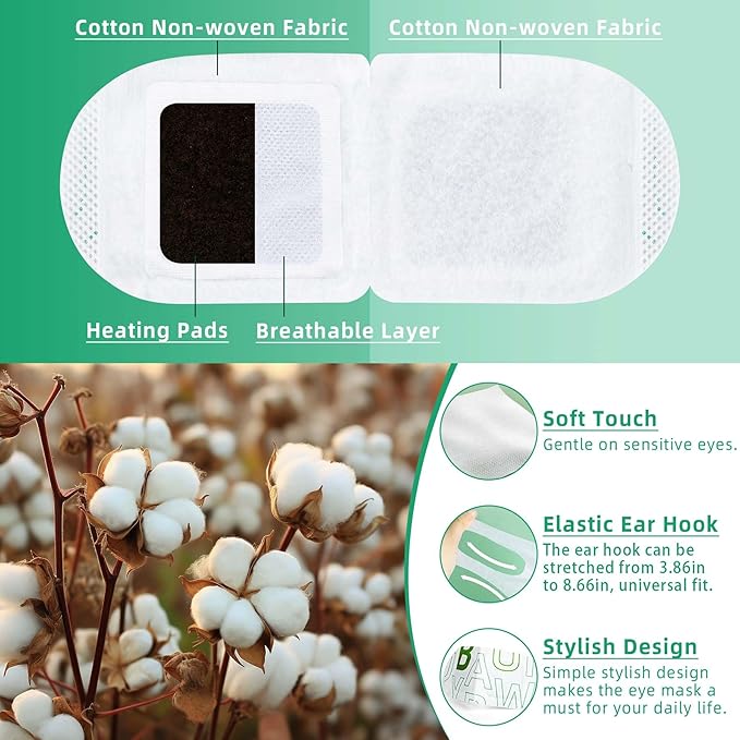 12 Packs Self Heating Eye Masks for Dry Eyes Mothers Day Gifts for Mom Disposable Heated Eye Mask Warm Compress Sleep Mask Stress Relief Travel Ready Relaxation Unscented