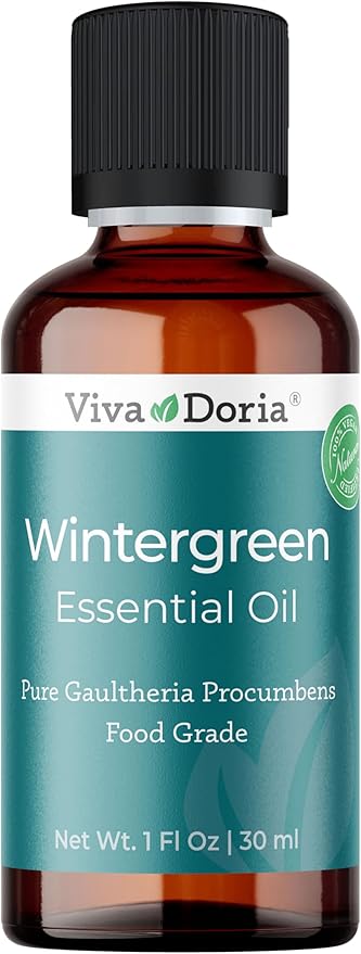 Viva Doria Wintergreen Essential Oil, 100% Pure, Natural Essential Oil, Undiluted, for Aromatherapy | Food Grade, 30 ml (1 Fluid Ounce)
