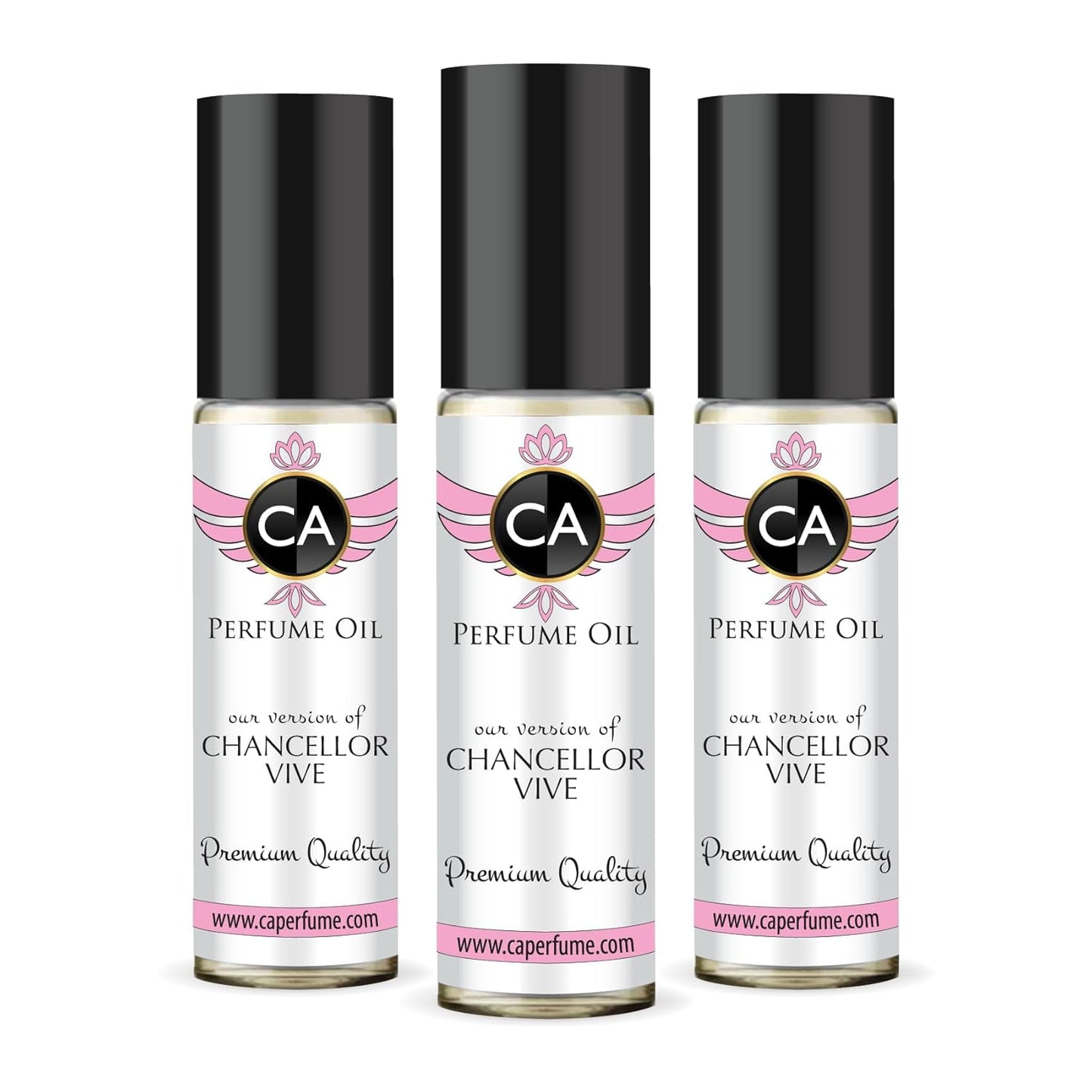 CA Perfume Impression of Chancellor Eau Vive for Women Eau De Parfum Floral Woody Musk Scent Long Lasting Perfumes for Women Travel Size TSA Ready for Day and Night Wear 0.33 Fl Oz 10ml (Pack of 3)