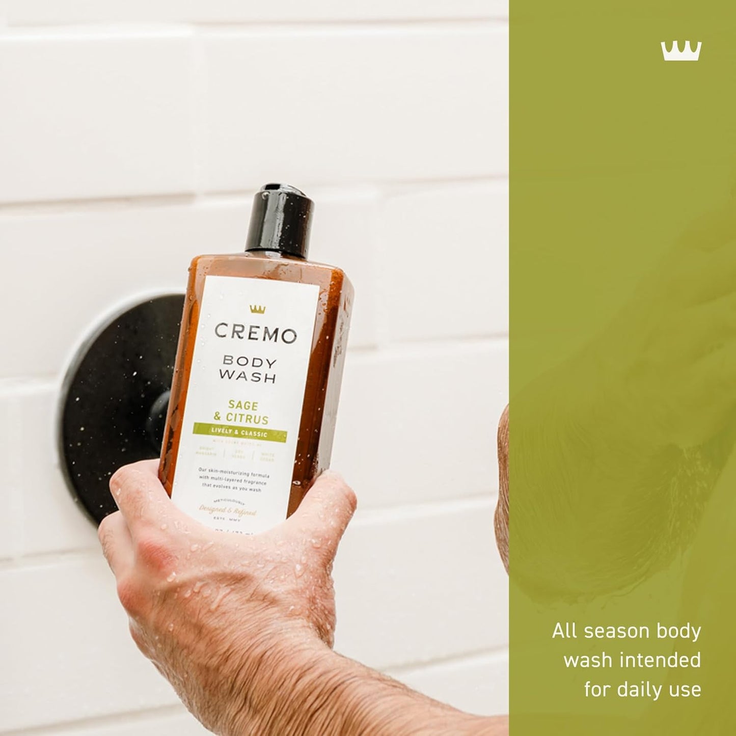 Cremo Body Wash Men, Sage and Citrus , 16 Fl Oz