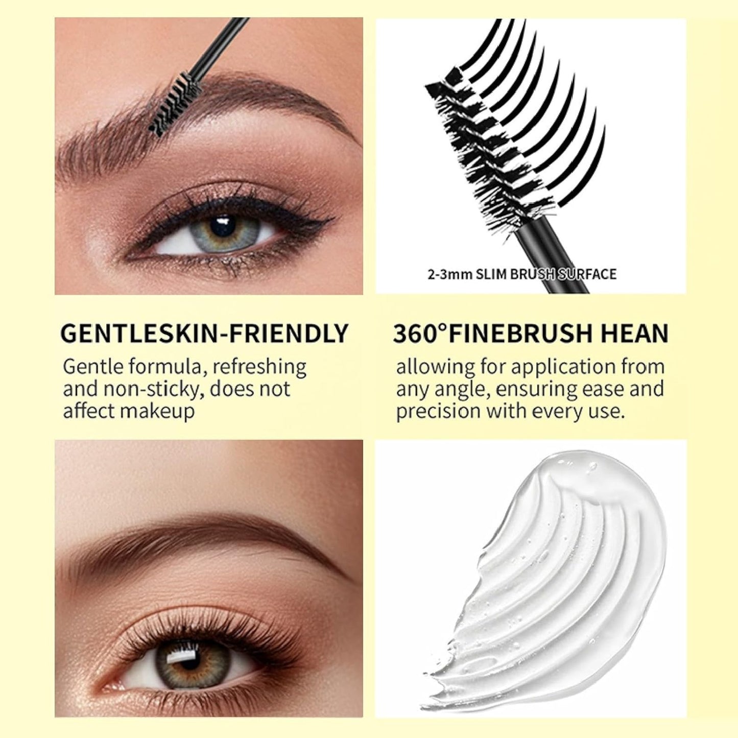 O'CHEAL Double-end Styling Eyebrow Pen and Eyebrow Gel with 3 eyebrow cards, 2-in-1 Eyebrow Pencils for Women with 4-Fork-Tip & Clear Brow Gel, Eyebrow Makeup 02#BROWN