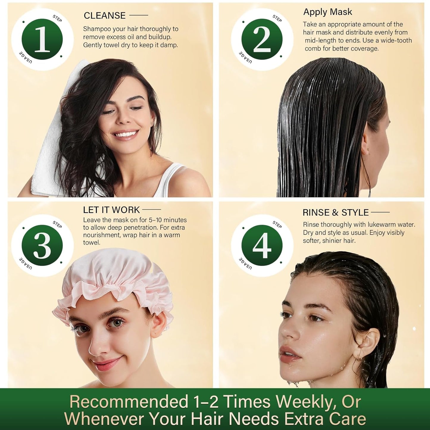 Juland Hair Mask, Collagen Hair Mask with Natural Amla Oil for Moisturization & Damage Repair, Hydroplex Technology for Stronger, Shinier Hai