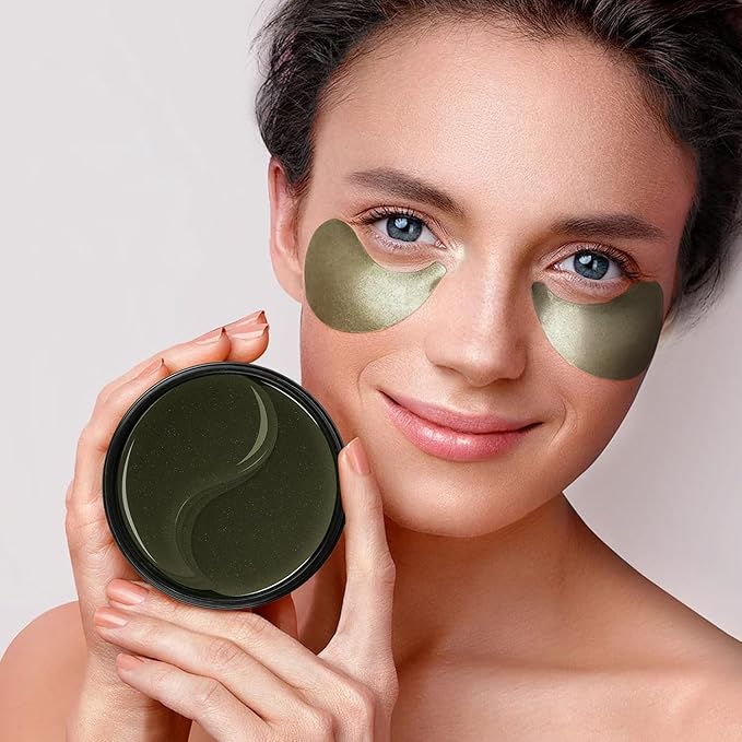 Under Eye Patch for Dark Circles and Puffy Eyes,Under Eye Masks Reduce Smooth Wrinkles and Under-eye Egg,Moisturizing Under Eye Pads For Women,Black Gold Eye Mask Patch-60 Pcs