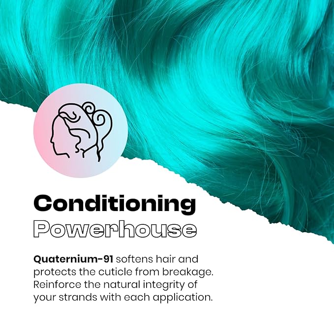 MANIC PANIC Mermaid Mask - pH Balanced Hair Treatment for Dry Damaged Hair Formulated with Hydrolyzed Wheat, Vegetable Proteins, Sunflower Seed + Brazil Nut Oil - Vegan, Unscented Hair Care (4oz)