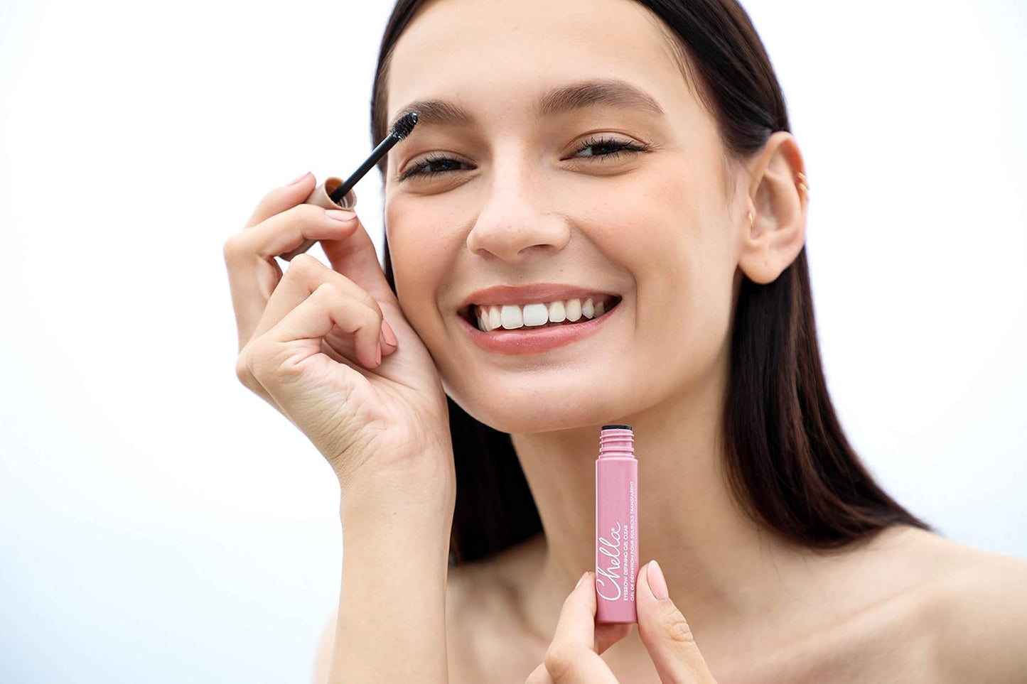 Chella Eyebrow Gel, Defining Clear Eyebrow Gel - Lightweight Formula for Natural, Long Lasting Makeup - Vegan, Cruelty Free, Paraben Free, Gluten Free