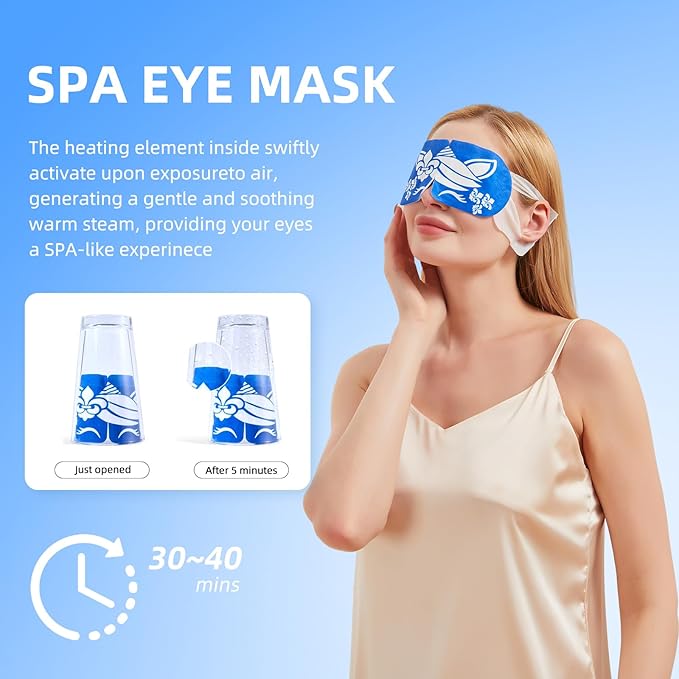 steam Eye mask for Dry Eyes,self-Heating Eye mask for Sleeping,SPA,Relief Stress and Eye Fatigue (10 pcs, Lavender)