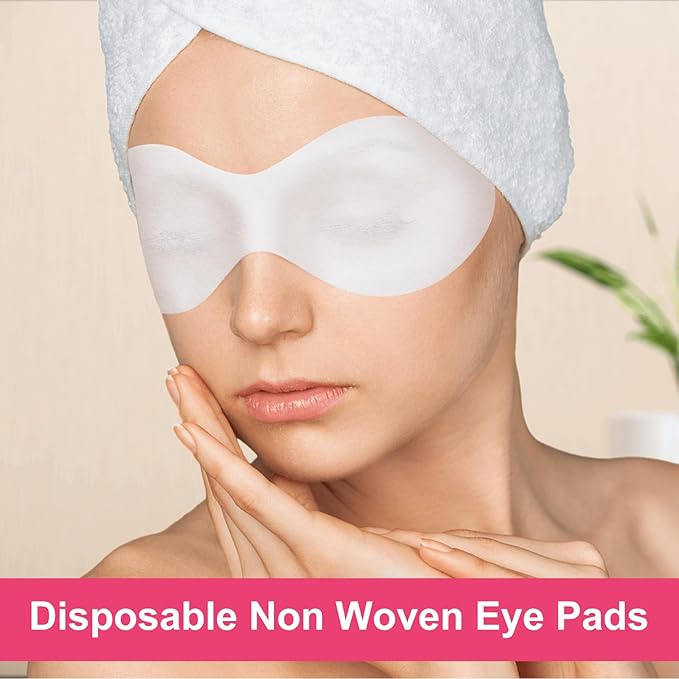 50 Sheets Disposable Eye Masks Non Woven, Cotton Paper Facial Eye Covers, DIY Clear Spa Cosmetic Paper Sheets for Skincare Wrap Moisture Retention