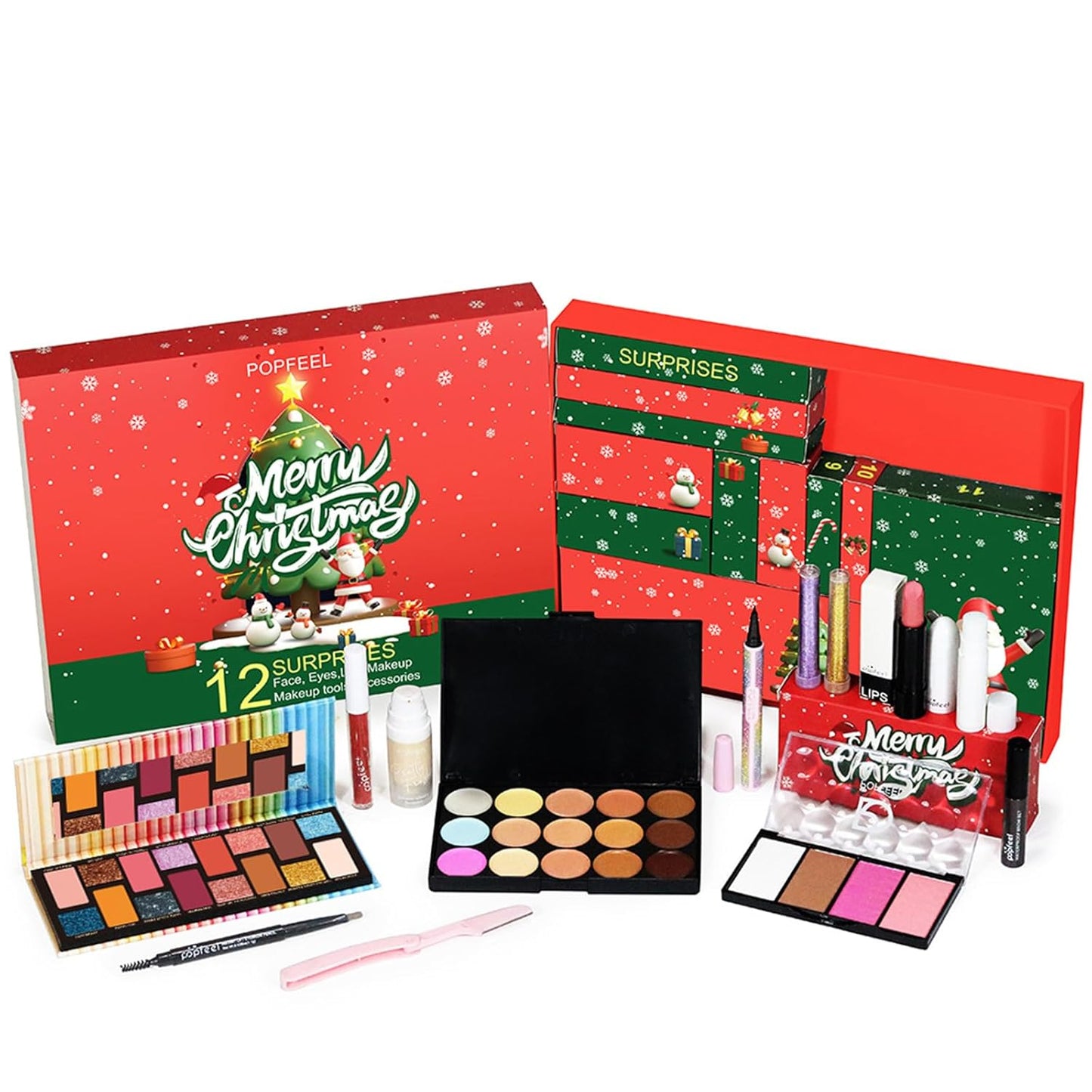 Makeup Set Box, Advent Surprise Assortment Gift with Professional Makeup Products, Cosmetics Set Party Favors for Women Teenager Girls, Vegan & Cruelty-Free