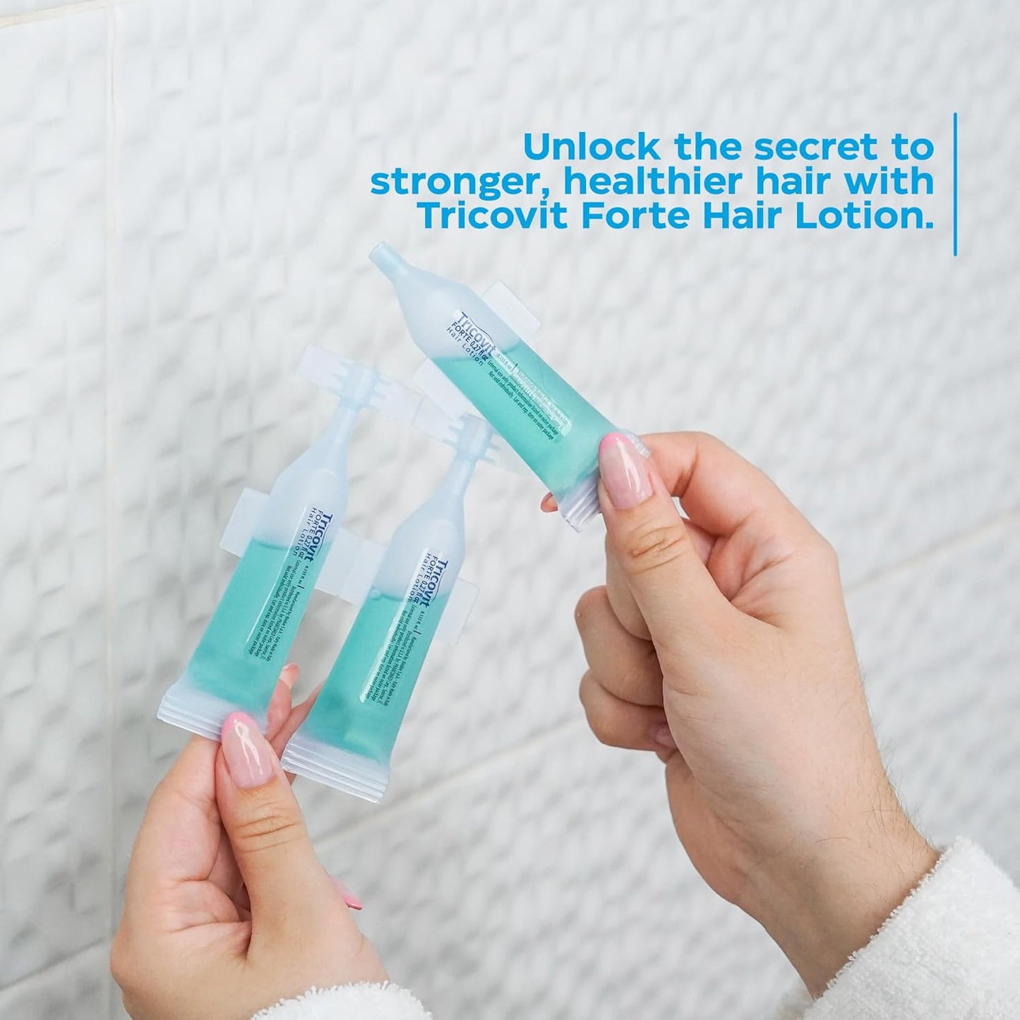 Tricovit Forte Hair Loss Treatment - Hair Growth Products for Women & Men Developed by Dermatologists - DHT Blocker & Sebum Regulator for Strengthening Follicles & Balancing Scalp (5 Ampoules)