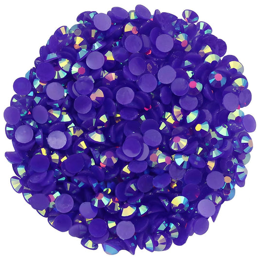 1440 Pcs SS20 5mm Flatback Rhinestones for Nails Art Crafts Glitter Round Shine Gems AB Crystals DIY Clothes Shoes （Dark Purple AB）
