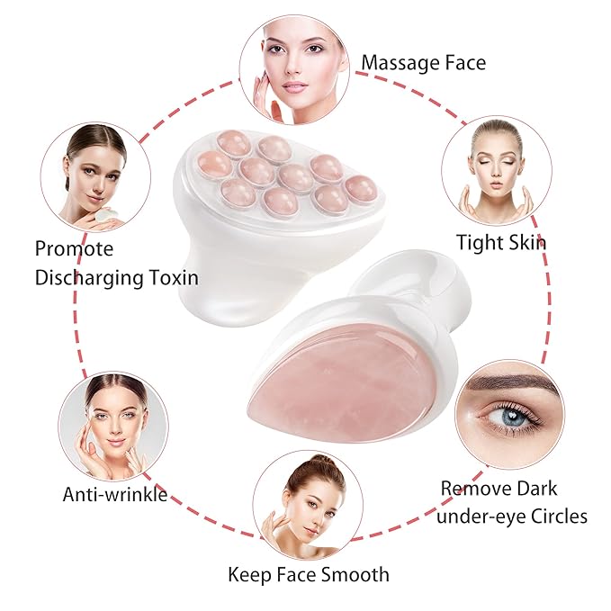 Ice Jade Roller & Gua Sha Facial Tools Face Roller for Skin Care,Facial Roller Gua Sha Tool for Puffiness and Redness Reducing Skin Care Routine