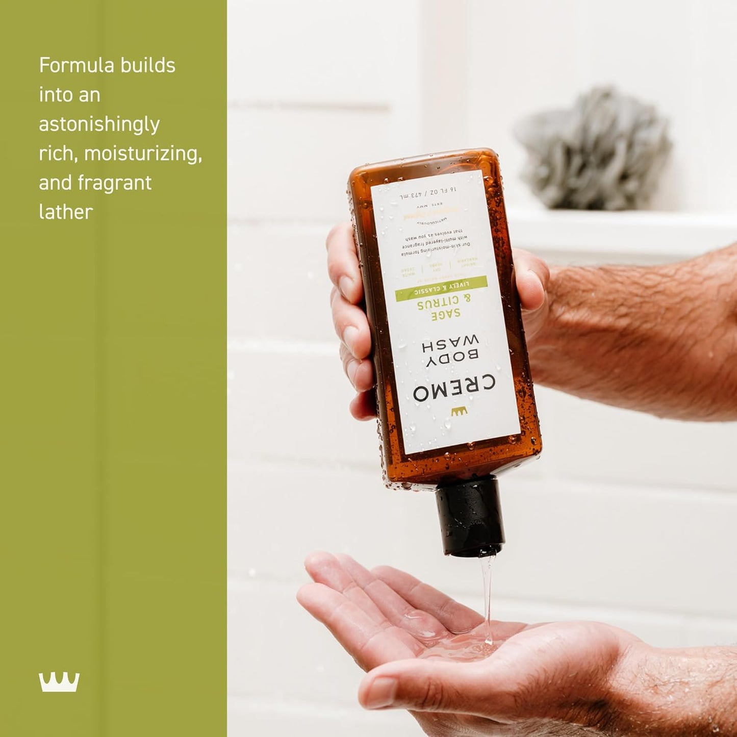 Cremo Body Wash Men, Sage and Citrus , 16 Fl Oz