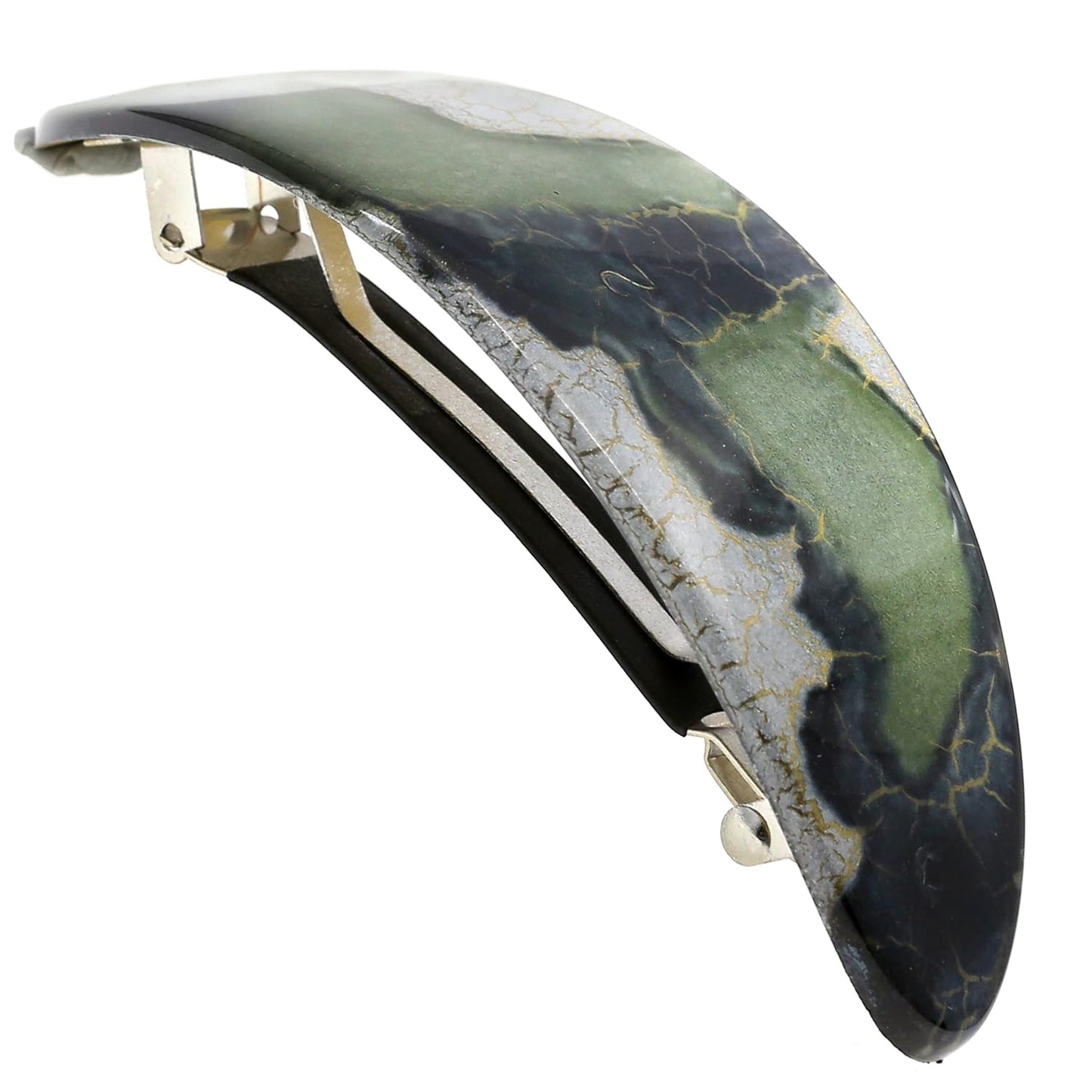 Camila Paris CP3325 French Hair Barrette Oval For Thick Curly Wavy Long Hair, Strong Hold Grip Hair Clips for Women, No Slip Rubberized Metal Clasp, Styling Girls Hair Accessories, Made in France