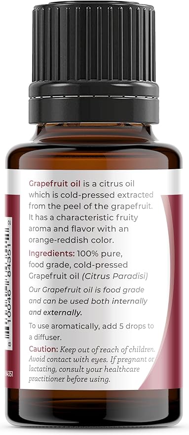 Viva Doria Grapefruit Essential Oil, 100% Pure, Natural Grapefruit Essential Oil, Undiluted, for Aromatherapy | Food Grade, 15 mL (0.5 Fluid Ounce)