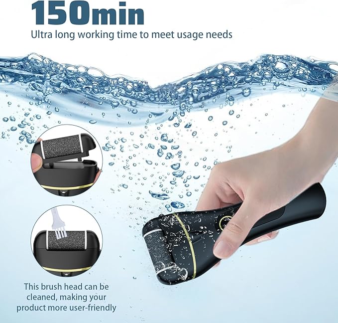 Electric Foot Scrubber Rechargeable Portable Foot Callus Remover Foot File Pedicure Kits Perfect for Dead Hard Cracked Dry Skin