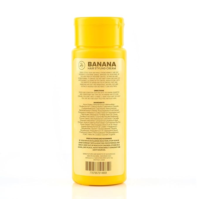 Anyeluz Banana Leave-In Styling Cream - Leave-In Conditioner for Frizz Control and Shine, Strengthens and Smooths Hair