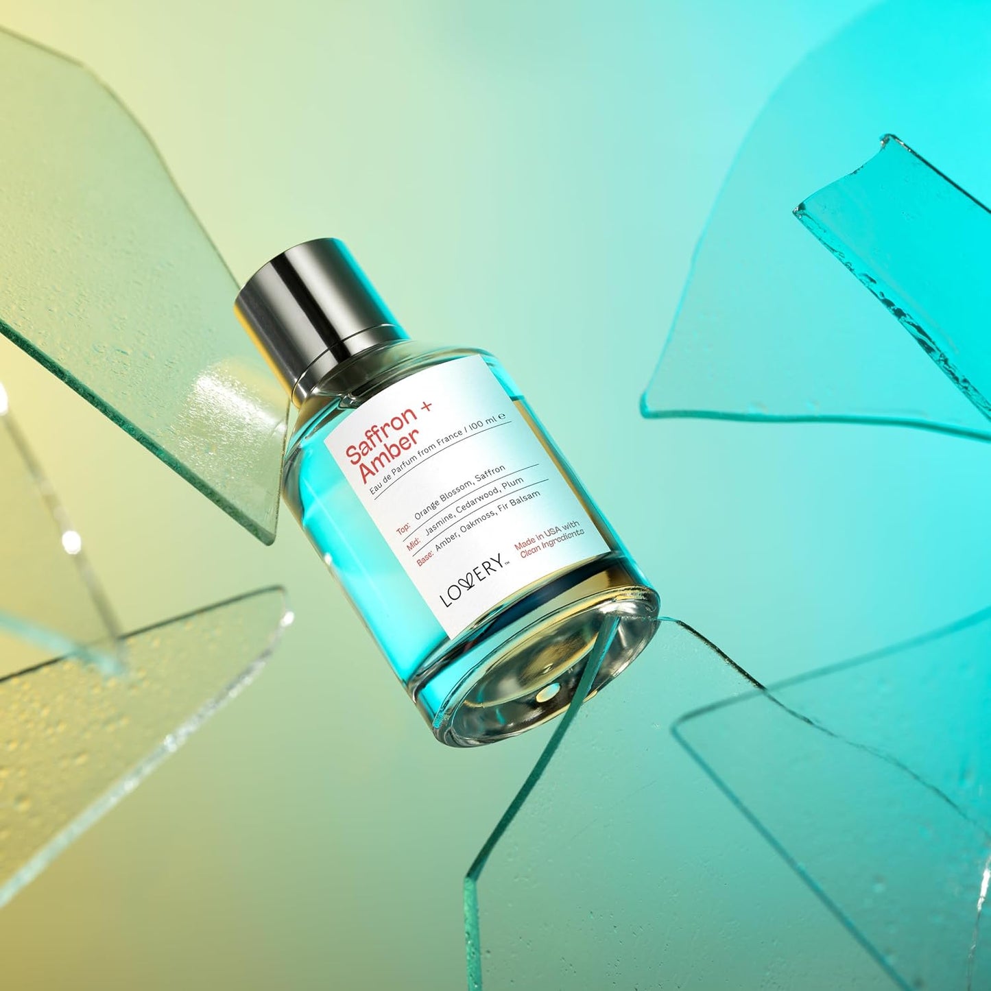 Saffron Amber Perfume for Women & Men, Inspired by B.accarat Rouge 540, Long Lasting Womens Perfumes, Clean Natural Fragrance EDP Spray, 100ml Perfumes for Women, Birthday Gifts for Mom, Made in USA