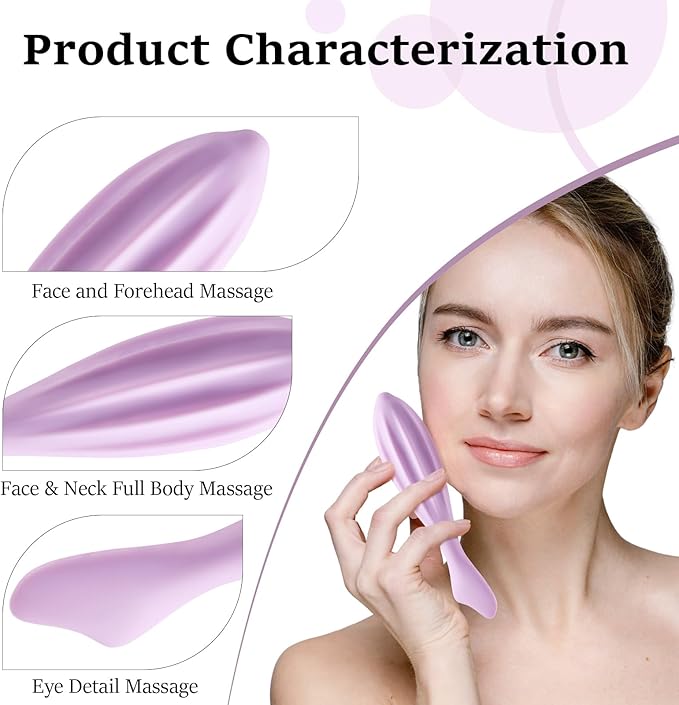 Facial Massage Roller, Silicone Face Massager Tool, Body & Face Care Tools Face Massage Stick for Women to Reduce Puffiness and Improve Wrinkles Face Sculpting Tool