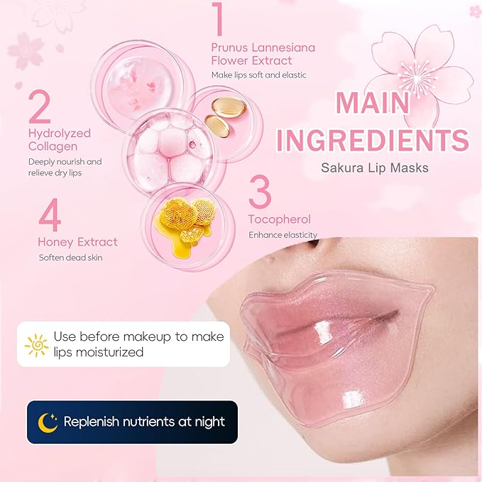 30 Pairs Lip & Eye Masks Set - 24K Gold Crystal Collagen Eye Pads, Moisturizing Lip Pads, Anti Wrinkle Patches for lip, Eye Patches for Puffy Eyes and Dark Circles, Spa Party Supplies, Self Care Items