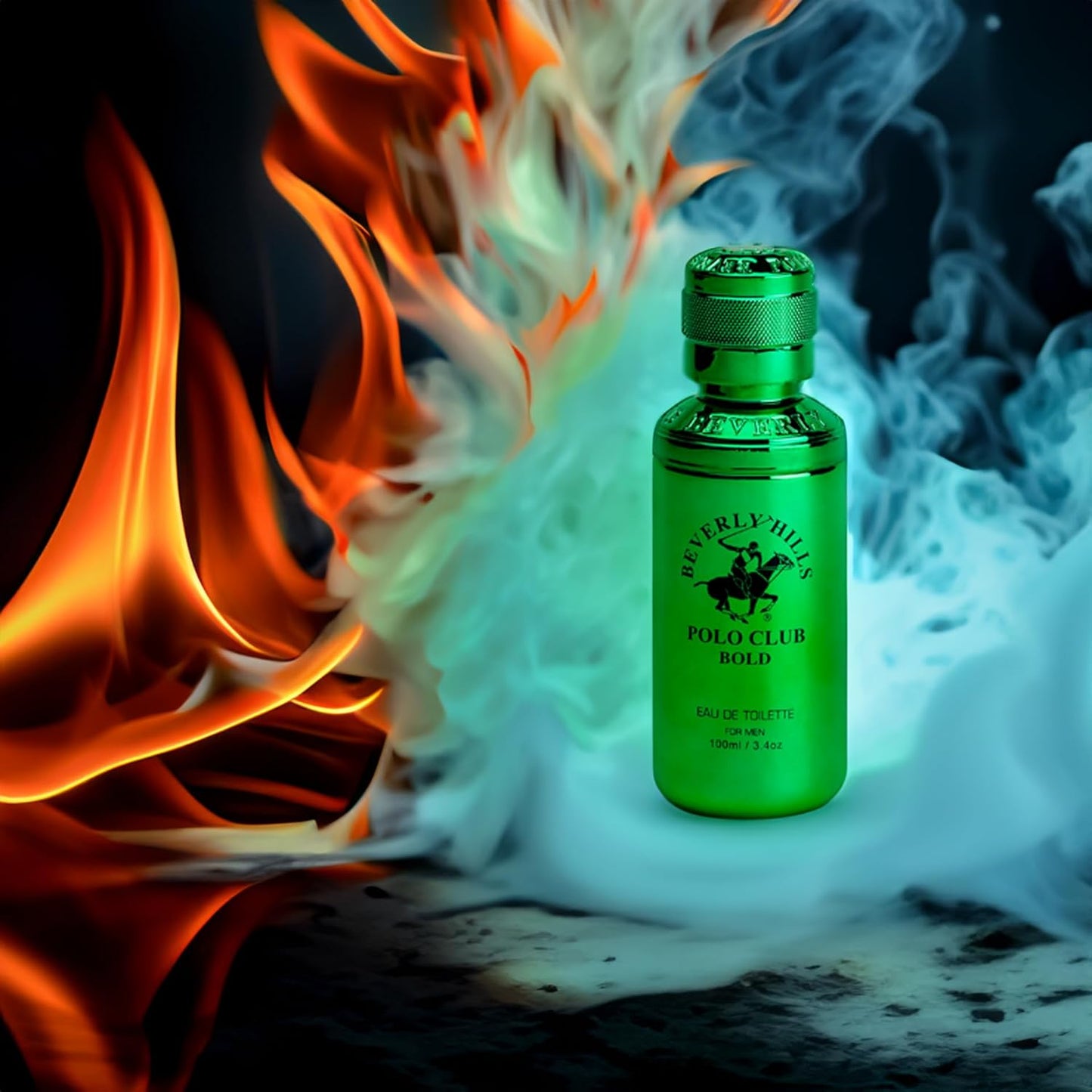 Beverly Hills Polo Club BOLD Men's Eau De Toilette Cologne Bonus Pack | Designer Fragrance Set for Him | 3.4oz Full Size + 0.5oz Travel Spray