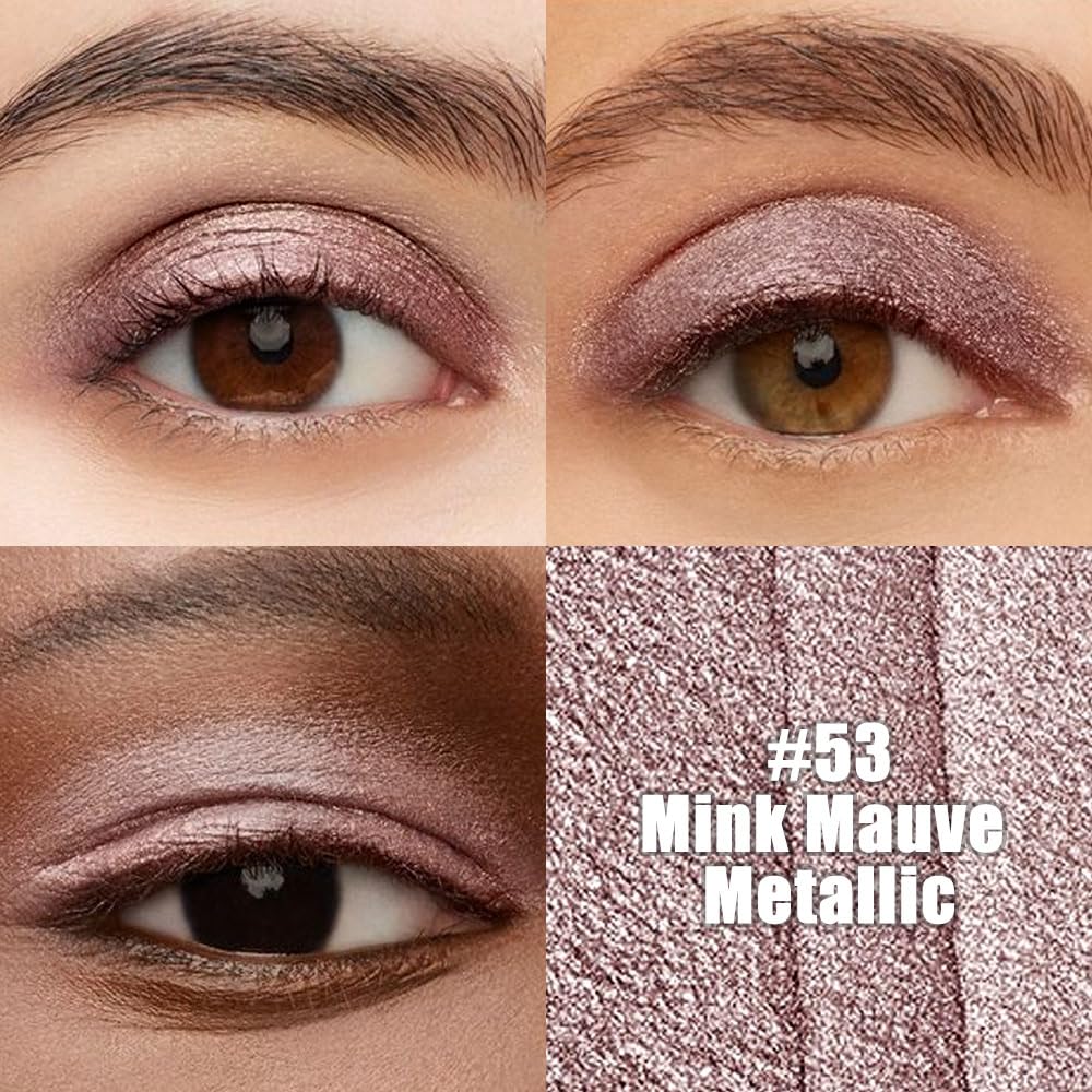 Mauve Metallic Cream Eye Shadow Stick Makeup for Women, Mauve Metallic Eyeliner Pencil Eyeshadow Brightener Stick for Eyes, Waterproof Eyeshadow Applicator Blendable, sombras para ojos 53#