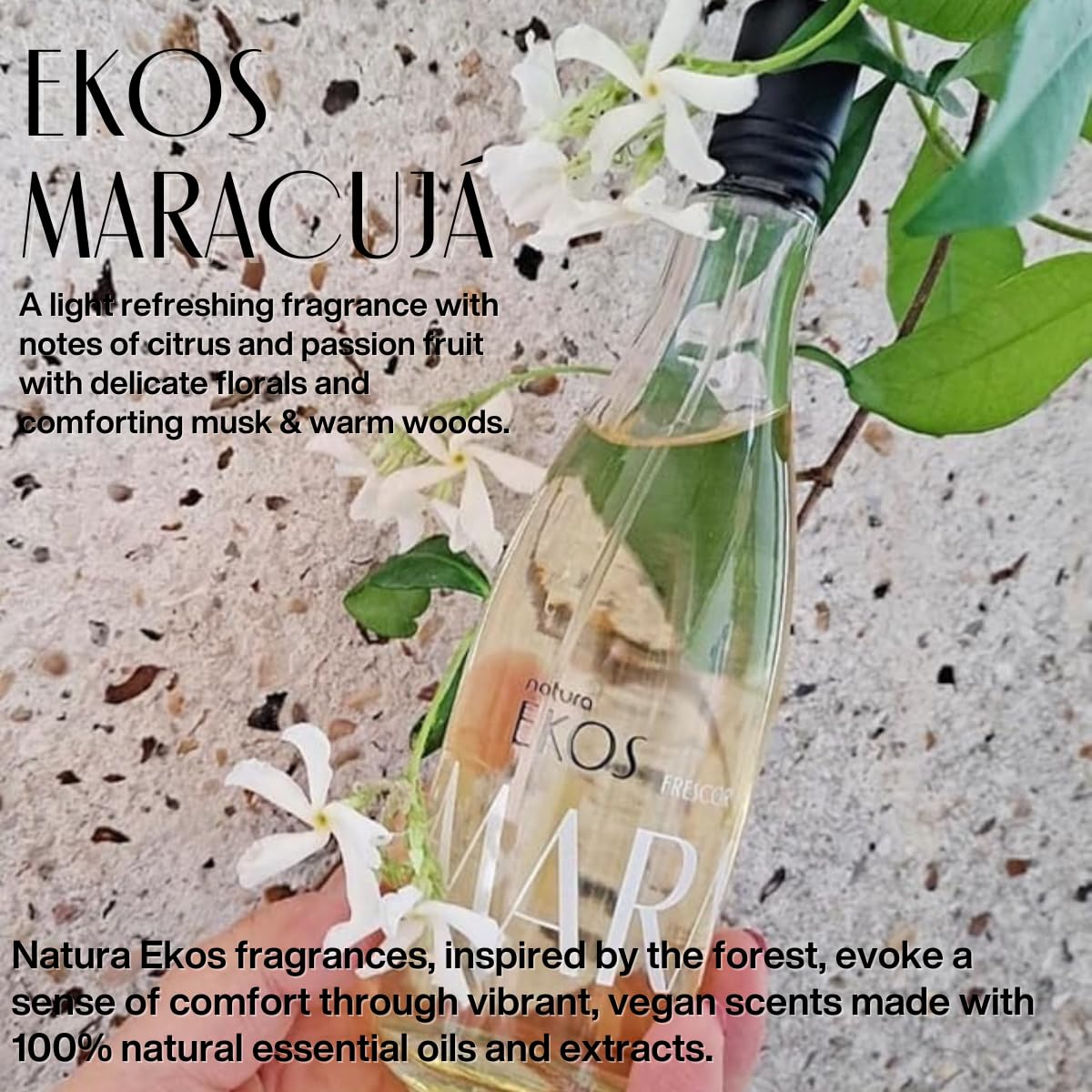 Natura Ekos Body Mist Maracujá - Frescor Eau de Toilette For Women - Long Lasting Fragrance Notes of Passion Fruit, Musk & Sandalwood - Tropical Citrus & Woodsy Women’s Perfume 150 ml