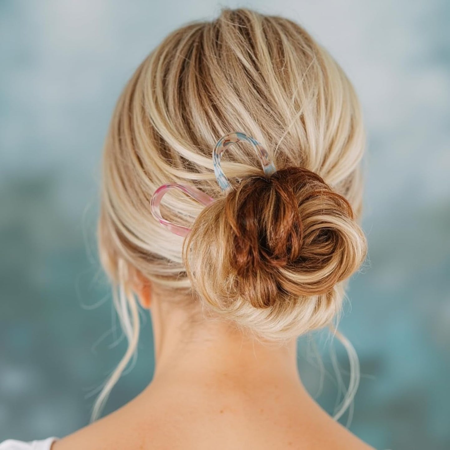 French Hair Pin Tortoise Shell French Hair Pins for Women Girls Buns U Shaped Hair Pins for Women Styling 4PCS Hair Fork for Thick Thin Hair Accessories