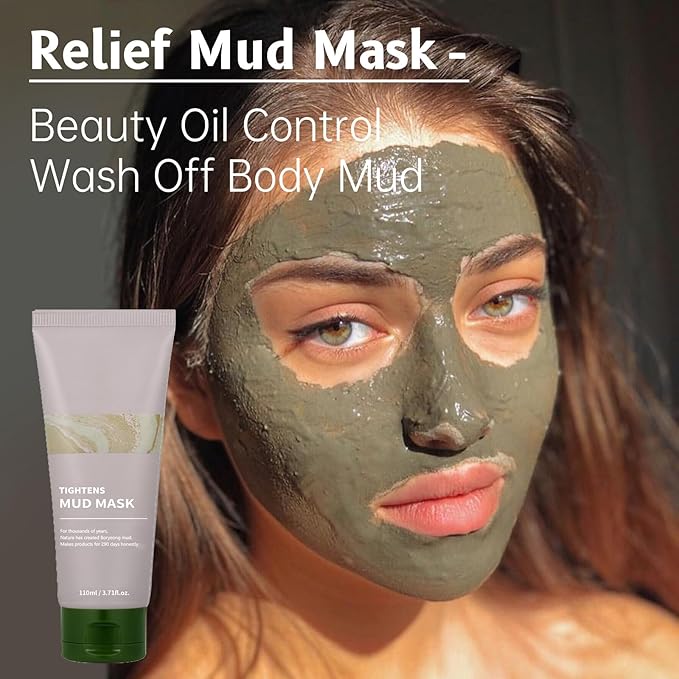 TLM Recovery Mud Mask | Relief Mud Mask | Korean Mud Masks for Face | Hydrating & Moisturizing Deep Pore Cleanser （With brush）